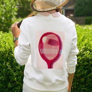 HEDGE GRAPHIC TENNIS SWEATSHIRTS SIZE L